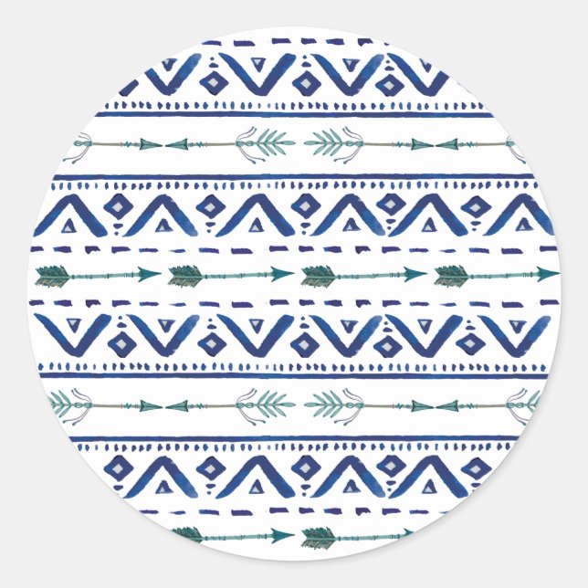 Adesivo Redondo Oh Boy Tribal Sticker (Frente)