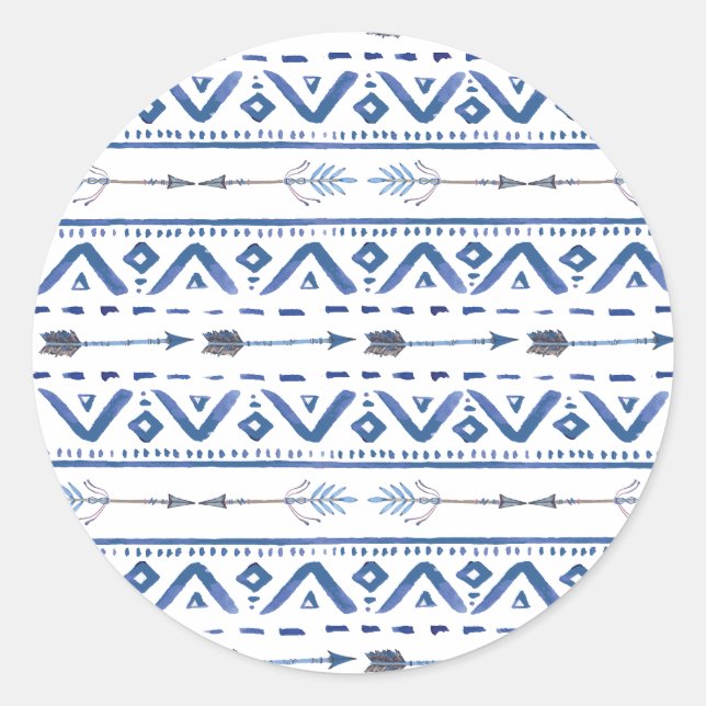 Adesivo Redondo Oh Boy Tribal Sticker (Frente)