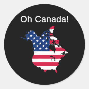Adesivo Redondo Oh Canadá! Cotações Engraçadas