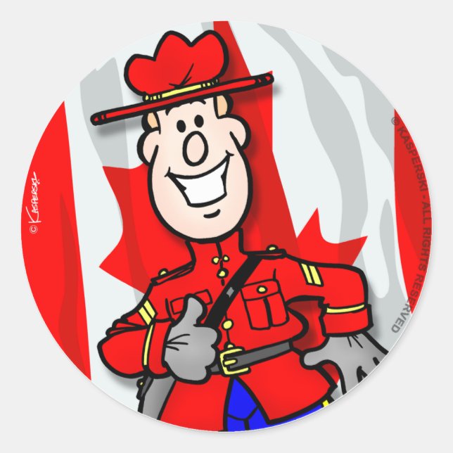 Adesivo Redondo Oh Canadá EH! (Frente)