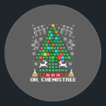 Adesivo Redondo Oh Chemistree Christmas Chemistry Periódico<br><div class="desc">Oh Chemistree Christmas Chemistry Periódico</div>