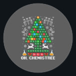 Adesivo Redondo Oh Chemistree Christmas Chemistry Periódico<br><div class="desc">Oh Chemistree Christmas Chemistry Periódico</div>
