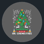 Adesivo Redondo Oh Chemistree Christmas Chemistry Periódico<br><div class="desc">Oh Chemistree Christmas Chemistry Periódico</div>