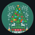 Adesivo Redondo Oh Chemistree Christmas Chemistry Science Periodic<br><div class="desc">Oh Chemistree Christmas Chemistry Science Periodic</div>
