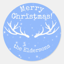 Adesivo Redondo Oh Deer, é Natal - Pinheiros Feriados