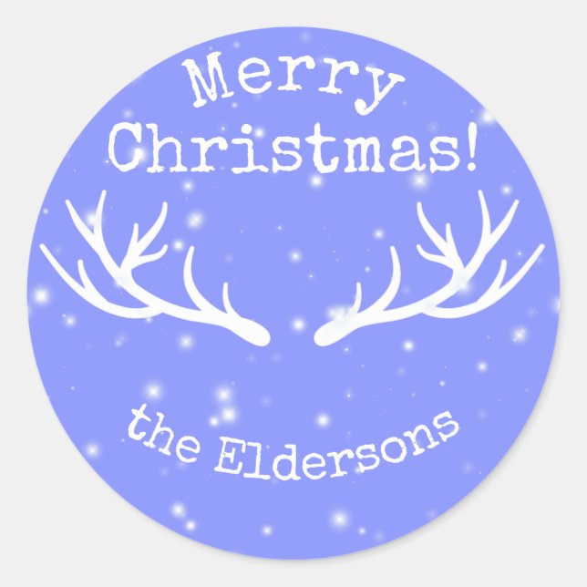 Adesivo Redondo Oh Deer, é o palito de Natal (Frente)