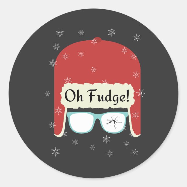 Adesivo Redondo oh fudge T-Shirt (Frente)