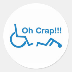 Adesivo Redondo oh merda