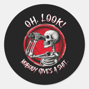 Adesivo Redondo Oh, Olhe Ninguém Dá Uma Figurinha De Dia de as Bru