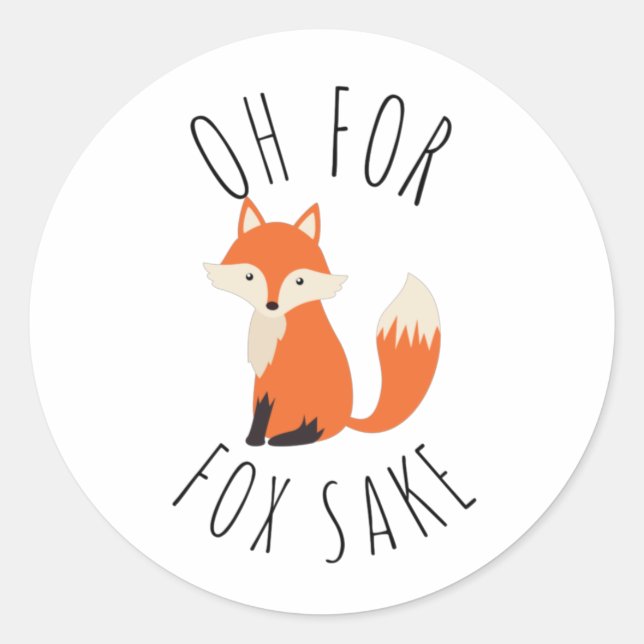 Adesivo Redondo Oh para Fox Sake (Frente)