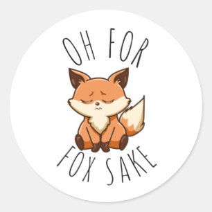 Adesivo Redondo Oh para Fox Sake