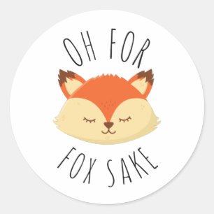 Adesivo Redondo Oh para Fox Sake