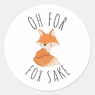 Adesivo Redondo Oh para Fox Sake