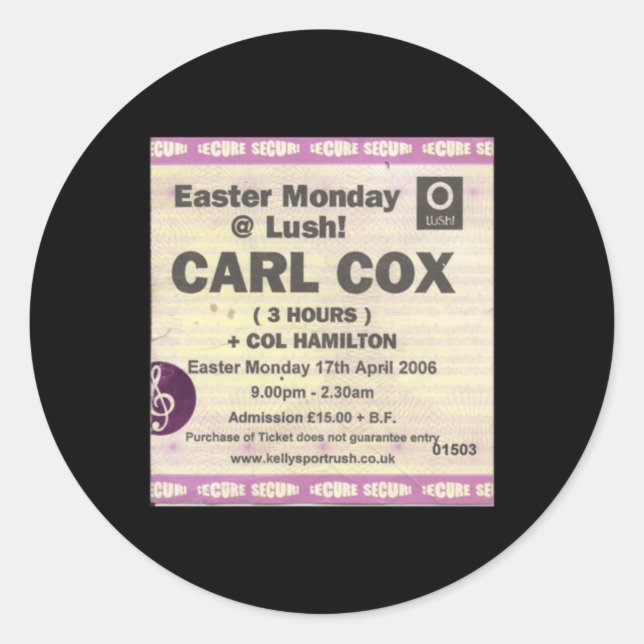 Adesivo Redondo Oh Sim Sim Sim Portrush Ticket Sticker (Frente)