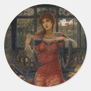 Adesivo Redondo Oh Swallow, Swallow by John Melhuish Strudwick