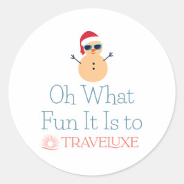 Adesivo Redondo Oh What Fun