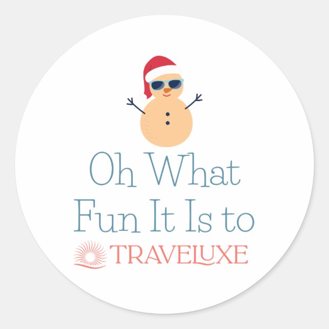 Adesivo Redondo Oh What Fun (Frente)