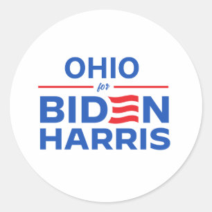 Adesivo Redondo Ohio por Biden Harris