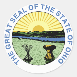 Adesivo Redondo Ohio State Seal Stickers