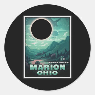 Adesivo Redondo Ohio Total Solar Eclipse 2024