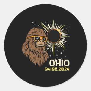 Adesivo Redondo Ohio Total Solar Eclipse 2024 abril 8 Men Women Ki