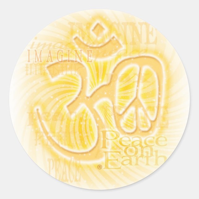 Adesivo Redondo Ohm Peace (Frente)