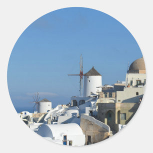 Adesivo Redondo Oia Santorini Vinheiros