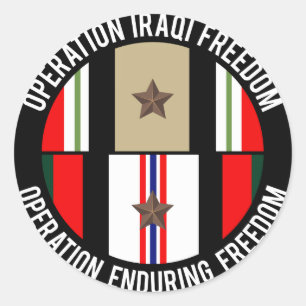 Adesivo Redondo OIF - OEF 1 estrela