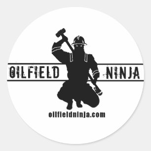 Adesivo Redondo Oilfield Ninja Hardhat Sticker