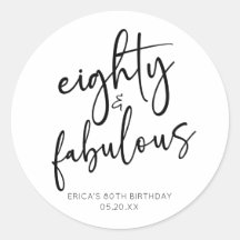 Oitenta e fabulosa Festa de aniversário mínima