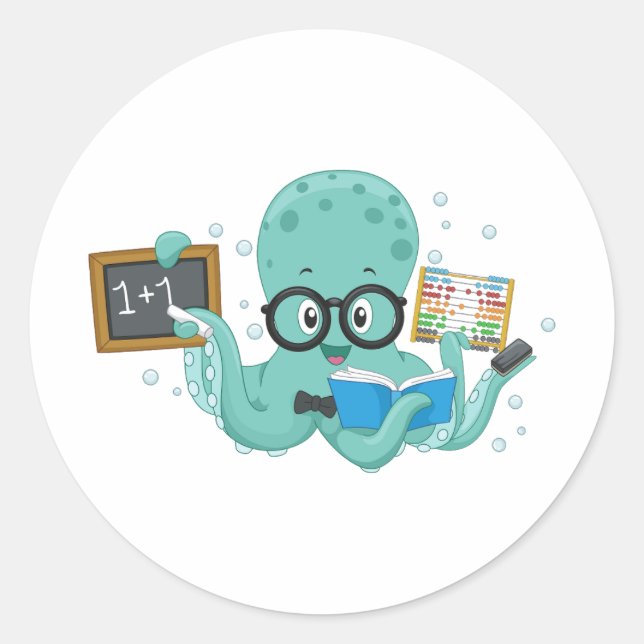 Adesivo Redondo Oito Maravilhas: Coleção Octo-Stick (Frente)