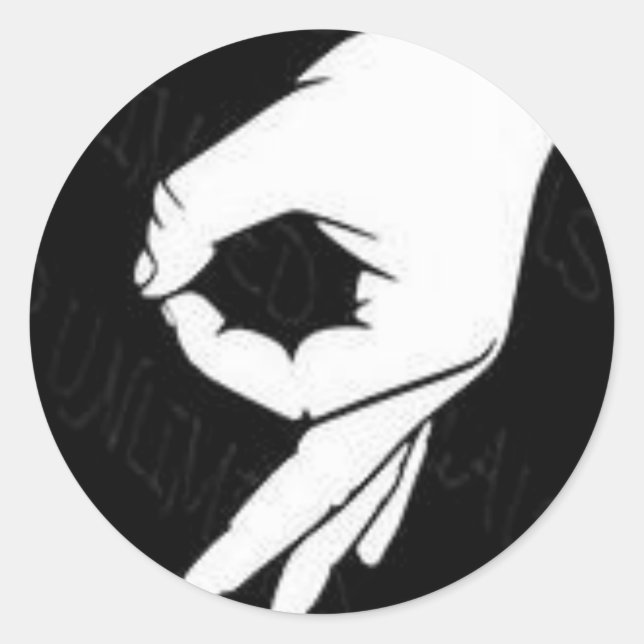 Adesivo Redondo ok emoji meme (Frente)