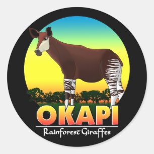 Adesivo Redondo Okapi