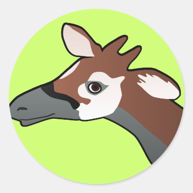 Adesivo Redondo Okapi round Sticker (Frente)