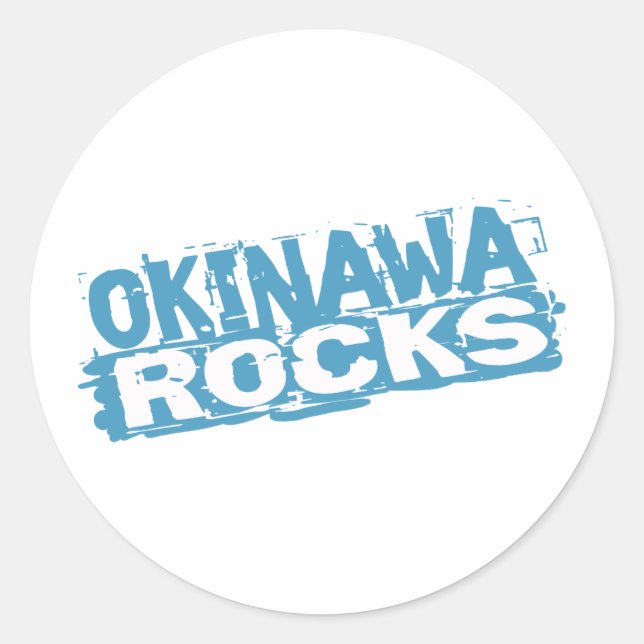 Adesivo Redondo Okinawa Rocks Sticker (Frente)