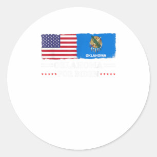 Adesivo Redondo Oklahoma For Joe Biden Presidente 2020 Electi