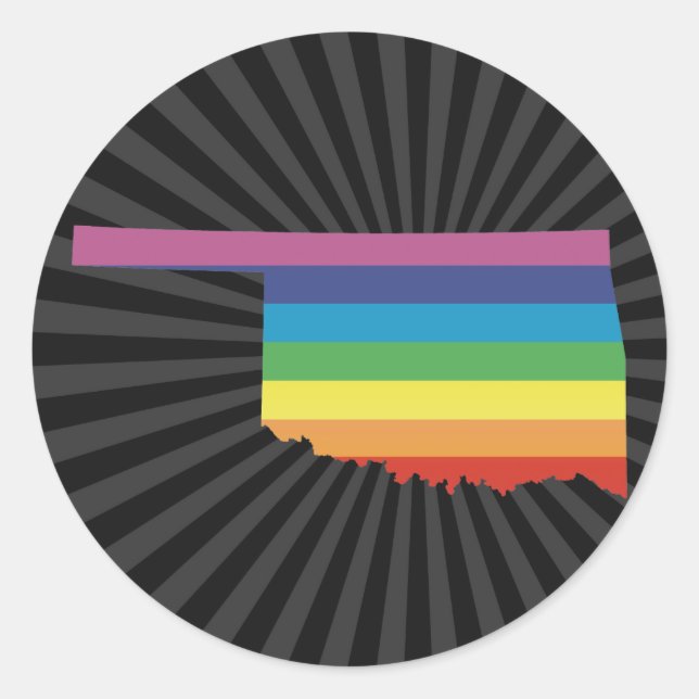 Adesivo Redondo Oklahoma orgulde-se. (Frente)