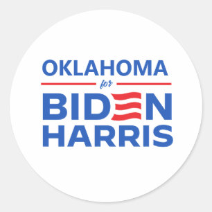 Adesivo Redondo Oklahoma para Biden Harris