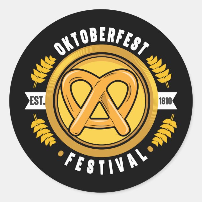 Adesivo Redondo Oktoberfest 1810 Stickers (Frente)