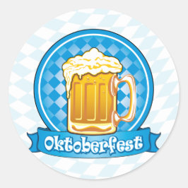Adesivo Redondo Oktoberfest Beer Mug