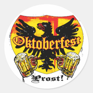 Adesivo Redondo Oktoberfest Beer Team Shirts e presentes