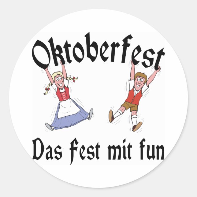 Adesivo Redondo Oktoberfest Das Fest Mit Divertido (Frente)