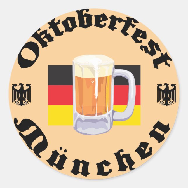 Adesivo Redondo Oktoberfest Munchen (Frente)