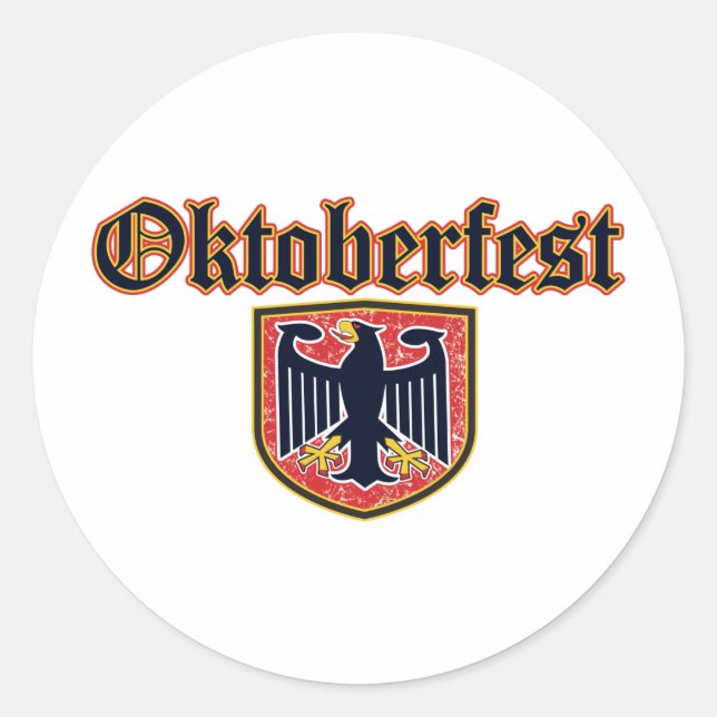 Adesivo Redondo Oktoberfest Shield (Frente)
