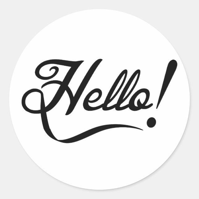 Adesivo Redondo Olá (Frente)