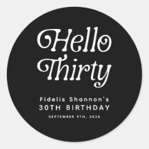 Olá, 30 Retro aniversário de 30 anos