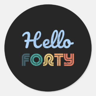 Adesivo Redondo Olá 40 1983 40ª
