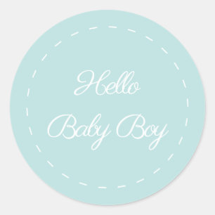 Adesivo Redondo Olá, Baby Boy Classic, Sticker
