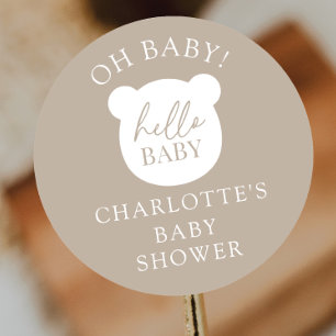 Adesivo Redondo Olá, Bebê. É um Rapaz.