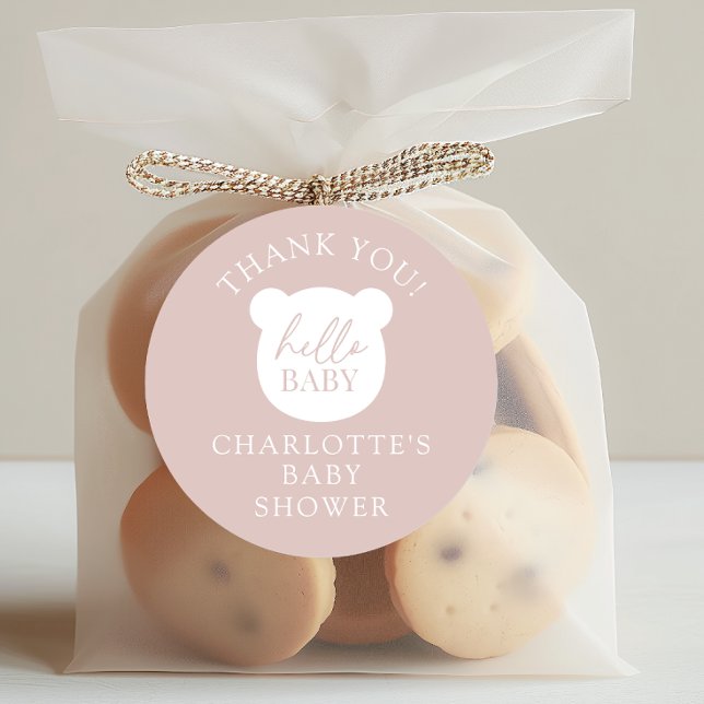 Adesivo Redondo Olá Bebê, Obrigado (Criador carregado)